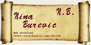 Nina Burević vizit kartica